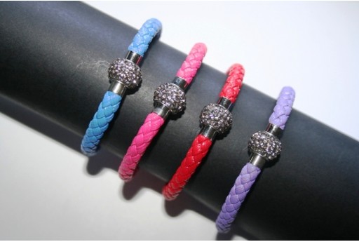 Chiusura Magnetica Acciaio e Strass Grigia 17x14mm 2