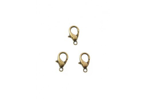 Brass Lobster Claw Clasps 12x7mm - 10pcs