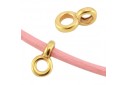 Componente per Pendente Placcato Oro 24K 4,5x7mm - 6pz