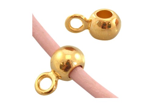 Componente per Pendente Placcato Oro 24K 4,5x10mm - 4pz