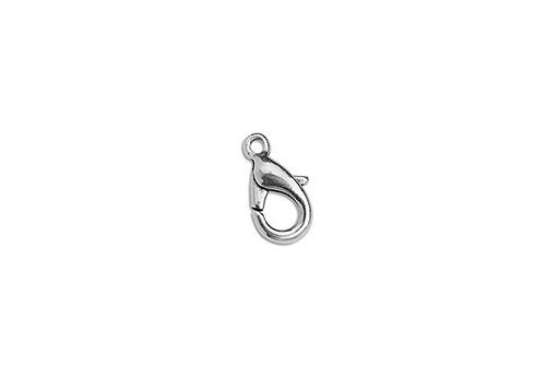 Moschettone Acciaio Colore Platino 11x7mm