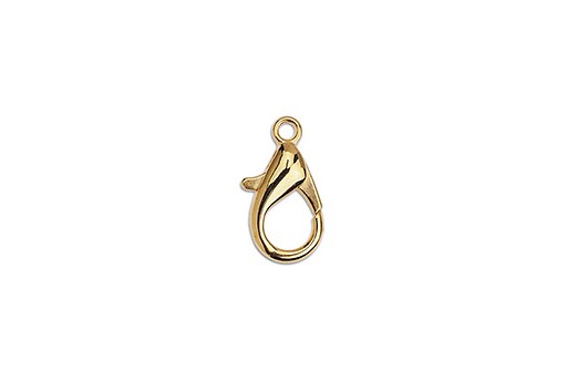 Zamak Lobster Claw Clasps Gold 12x8mm - 4pcs