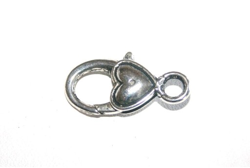 Tibetan Silver Heart Shaped Lobster Clasps 27x14mm - 2pcs