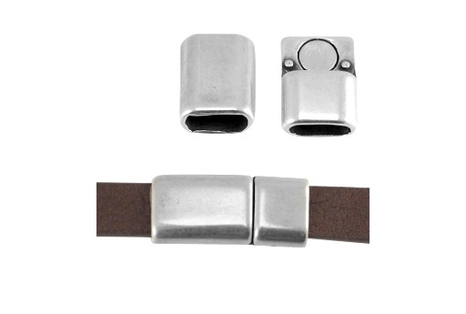 Silver Zamak Magnetic Clasp 23x14mm - 1pcs