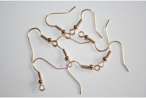 My-Bead 10 Paia Orecchini Monachelle Argento 925 Placcato Oro - Per Creazioni Gioiello DIY