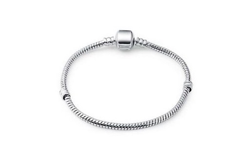 Platinum Colour Bracelet for Large Hole Beads 20cm