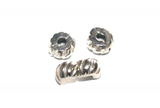 Large Hole Beads Style Clasps Platinum Colour 10x6cm - 2pcs