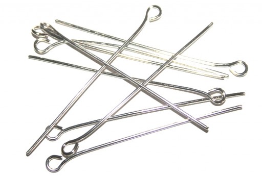 Platinum Plated Eyepins 3,6x0,7mm - 50pcs