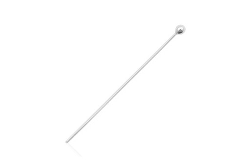 Silver Plated Ball Headpins 60x0,7mm - 30pcs