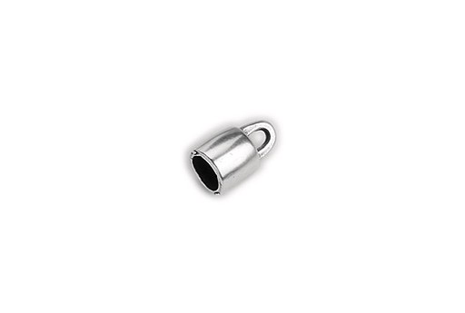 End Caps Silver Hole 6mm - 2pcs