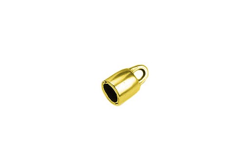 End Caps Gold Hole 6mm - 2pcs