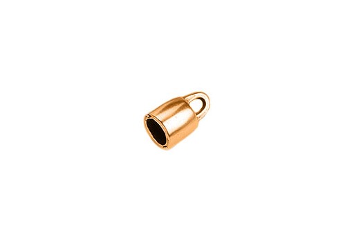 End Caps Rose Gold Hole 6mm - 2pcs
