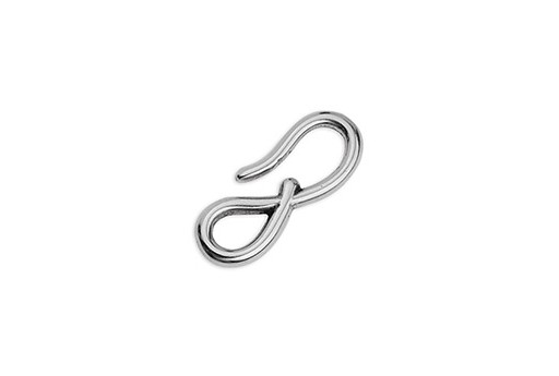 Silver Antique Clasps Loop 26x10mm - 2pcs