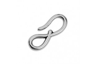 Silver Antique Clasps Loop 26x10mm - 2pcs