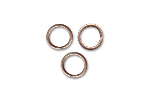 Brass Jump Ring Rose Gold 7x1,2mm - 30pcs