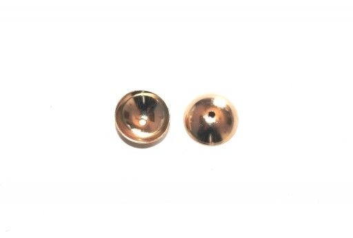 Stainless Steel Bead Caps - Gold 8mm - 6pcs