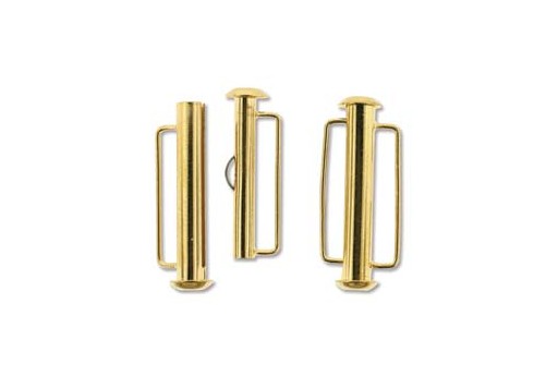 Gold Plated Slide Bar Clasp - 26,5mm