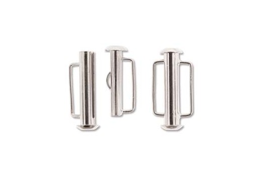Silver Plated Slide Bar Clasp - 21,5mm