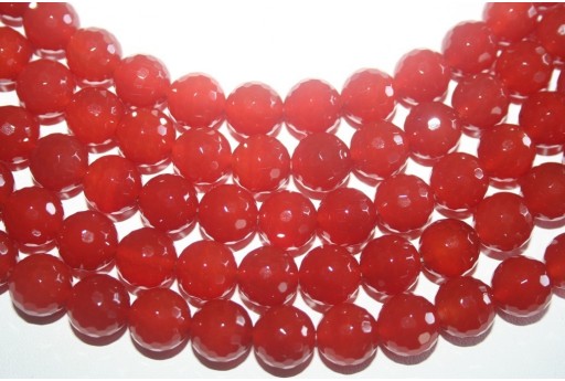 Filo 32 Pietre Corniolo Sfera 128 Facce 12mm CORN13 2