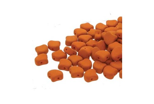 Czech Glass Ginko Beads - Matte Velvet Carrot 7,5mm - 10gr