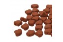 Czech Glass Ginko Beads - Matte Velvet Brick 7,5mm - 10gr