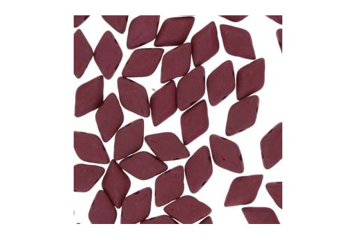 GemDuo Beads - Matte Velvet Maroon 8x5mm - 10gr