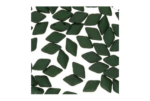 GemDuo Beads - Matte Velvet Forest Green 8x5mm - 10gr