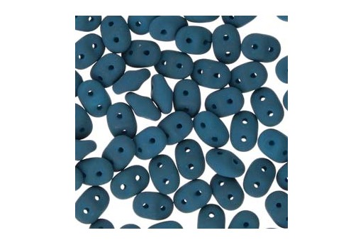 Perline Superduo - Matte Velvet Dark Teal 5x2,5mm - 10gr