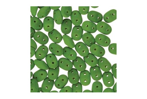 Superduo Beads - Matte Velvet Lizard Green 5x2,5mm - 10gr