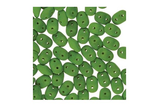 Superduo Beads - Matte Velvet Lizard Green 5x2,5mm - Pack 100gr