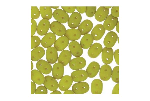 Superduo Beads - Matte Velvet Lemongrass 5x2,5mm - 10gr