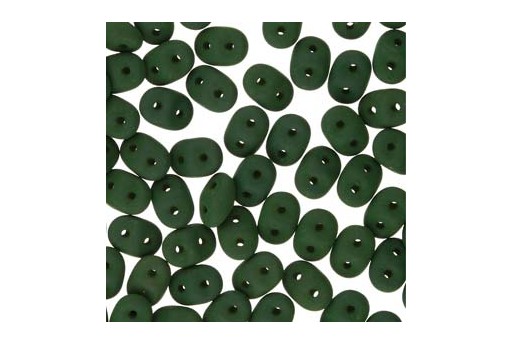Perline Superduo - Matte Velvet Forest Green 5x2,5mm - 10gr