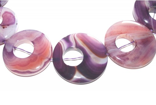 Striped Agate - Donut 45mm - 1pcs