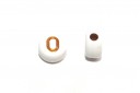 Plating Acrylic Beads - Letter O 7x4mm - 20pcs