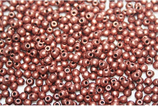 Tondi Vetro di Boemia - Matte Metallic Bronze Copper 2mm - 150pz