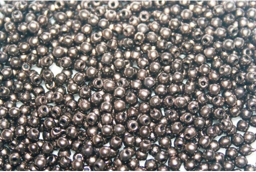 Czech Round Beads - Dark Bronze 2mm - 150pcs