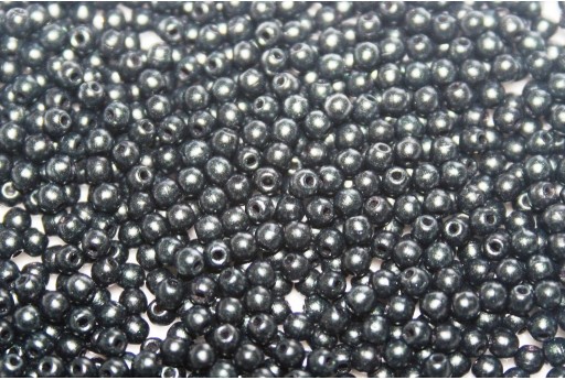 Czech Round Beads - Metallic Suede Dark Forest 2mm - 150pcs