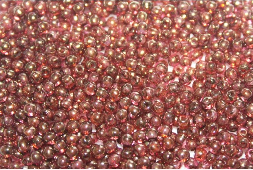 Czech Round Beads - Luster Rose Gold Topaz 2mm - 150pcs