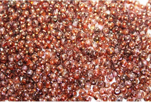 Tondi Vetro di Boemia - Luster Transparent Gold Smokey Topaz 2mm - 150pz