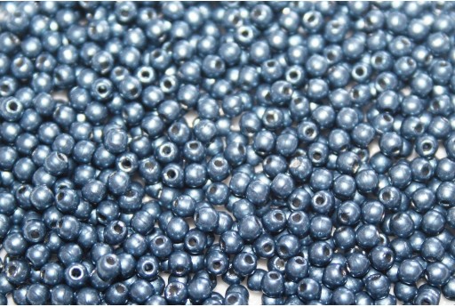 Czech Round Beads - Saturated Metallic Niagara 2mm - 150pcs