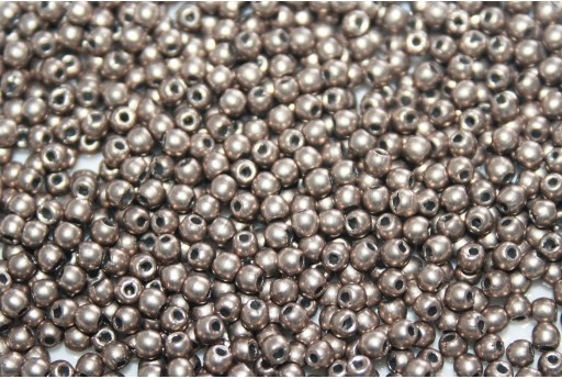 Czech Round Beads - Saturated Metallic Hazelnut 2mm - 150pcs