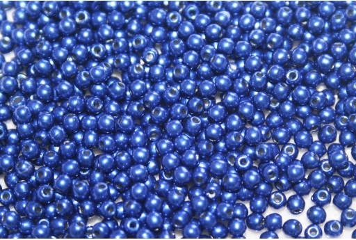 Tondi Vetro di Boemia - Saturated Metallic Lapis Blue 2mm - 150pz