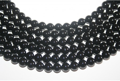 Black Onyx Smooth Round 8mm - 8pcs