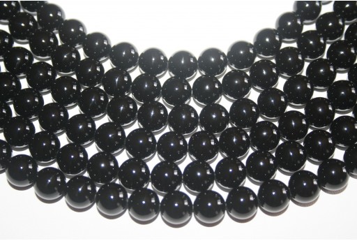 Black Onyx Smooth Round 12mm - 3pcs