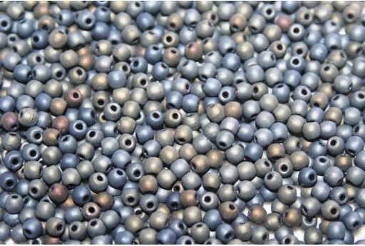 Czech Round Beads - Matte Iris Brown 2mm - 150pcs