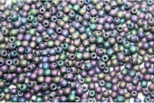 Czech Round Beads - Matte Iris Purple 2mm - 150pcs