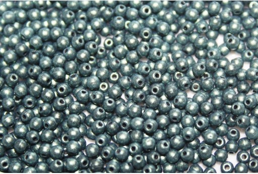 Czech Round Beads - Metallic Suede Light Green 2mm - 150pcs