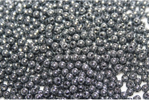Czech Round Beads - Hematite 2mm - 150pcs