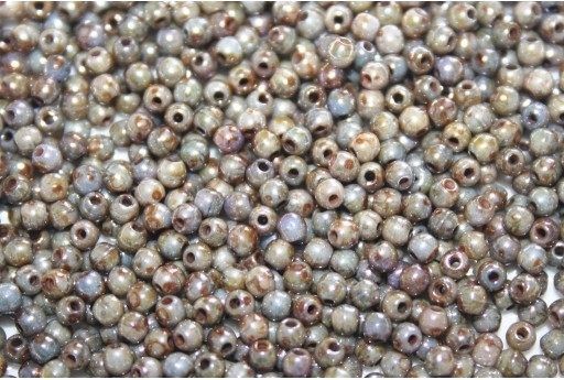 Czech Round Beads - Luster Opaque Green 2mm - 150pcs