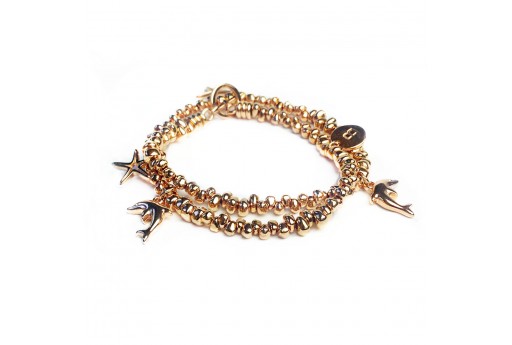 Zamak Beads - Rose Gold 3,6x4,7mm - 8pcs 2